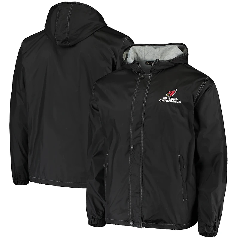 Veste zippée intégrale Dunbrooke noire pour homme, logo Arizona Cardinals Legacy Stadium
