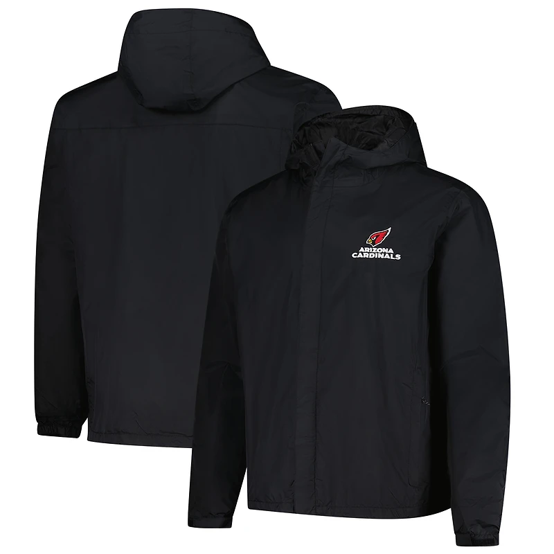 Veste à capuche entièrement zippée et imperméable Dunbrooke Black Arizona Cardinals Tropic pour homme