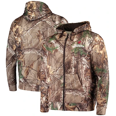 Chandail à capuchon entièrement zippé Dunbrooke Realtree Camo Arizona Cardinals Trophy Tech Fleece pour homme