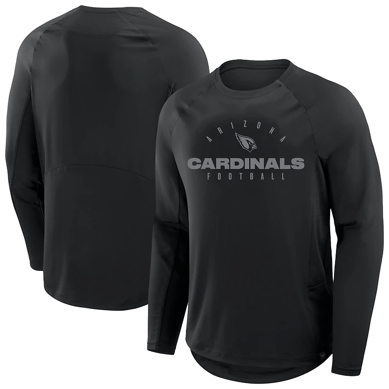 Men's Fanatics Black Arizona Cardinals Big & Tall Coverage Scheme Long Sleeve T-Shirt