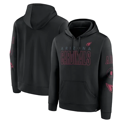 Sweat à capuche Blackout Fanatics pour homme, noir, Arizona Cardinals