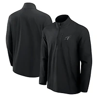 Pull Fanatics noir pour homme, micro-pull ton sur à fermeture éclair quart de tour, Arizona Cardinals
