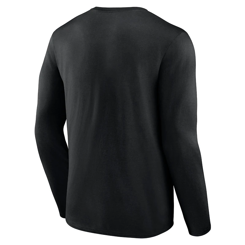 T-shirt à manches longues Fanatics pour hommes, noir, Arizona Cardinals