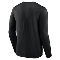T-shirt à manches longues Fanatics pour hommes, noir, Arizona Cardinals