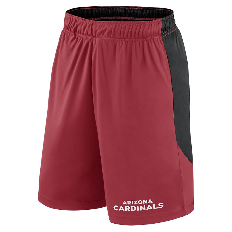 Short de lancement Fanatics Cardinal/Black Arizona Cardinals pour homme