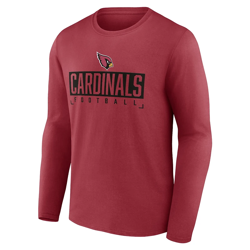 T-shirt à manches longues avec mot-symbole Fanatics Cardinal Arizona Cardinals Big & Tall pour hommes