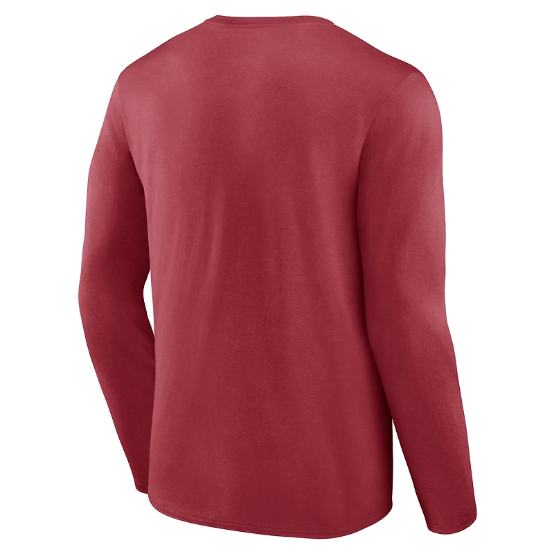 T-shirt à manches longues avec mot-symbole Fanatics Cardinal Arizona Cardinals Big & Tall pour hommes