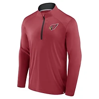 Men's Fanatics Cardinal Arizona Cardinals Defender Long Sleeve Quarter-Zip Jacket