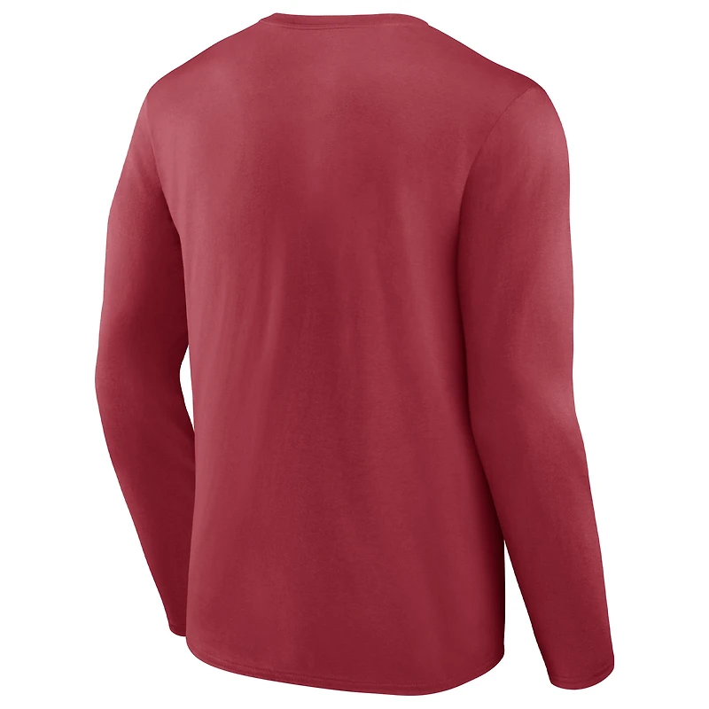 T-shirt à manches longues Fanatics Cardinal Arizona Cardinals Go the Distance pour hommes