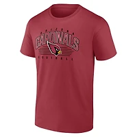 T-shirt Fanatics Cardinal Arizona Cardinals Line Clash pour hommes
