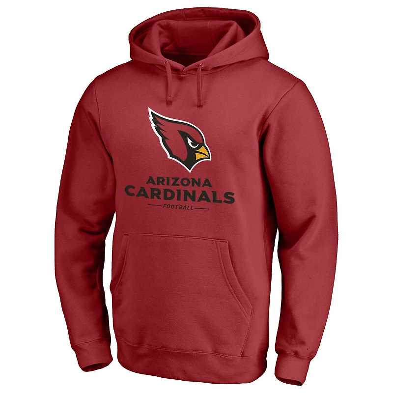 Sweat à capuche ajusté avec logo Fanatics Cardinal Arizona Cardinals pour hommes