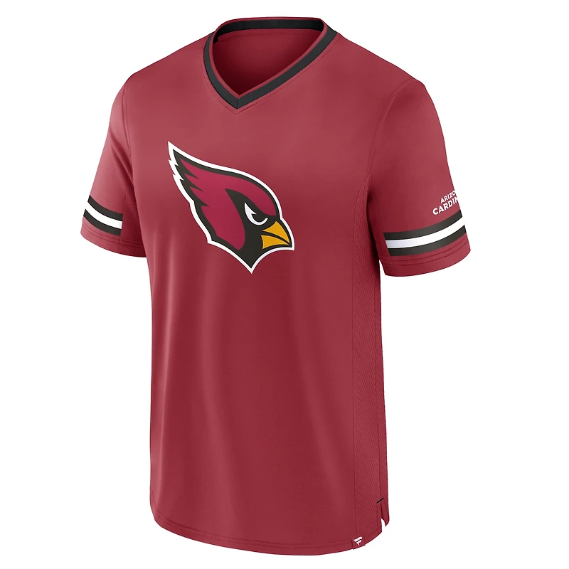T-shirt à rayures pour homme Fanatics Cardinal Arizona Cardinals