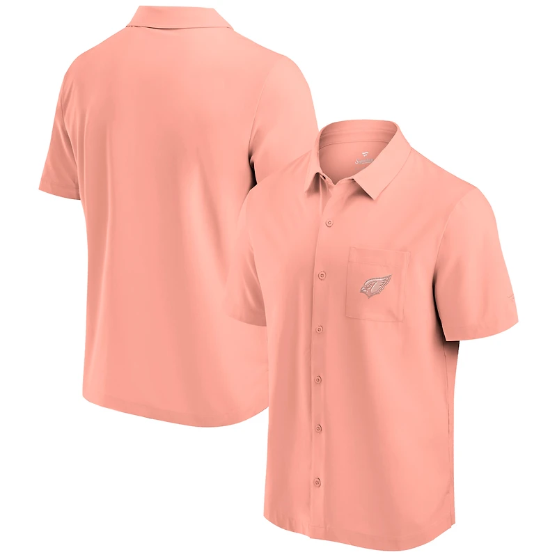 Men's Fanatics Coral Arizona Cardinals Front Office Button-Up Shirt
