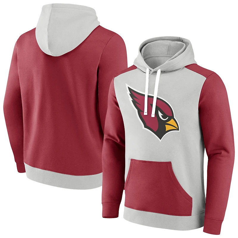 Men's Fanatics Gray/Cardinal Arizona Cardinals Primary Arctic Hoodie