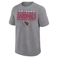 T-shirt Fanatics Heather Grey pour homme, coupe grande et taille, des Cardinals de l'Arizona