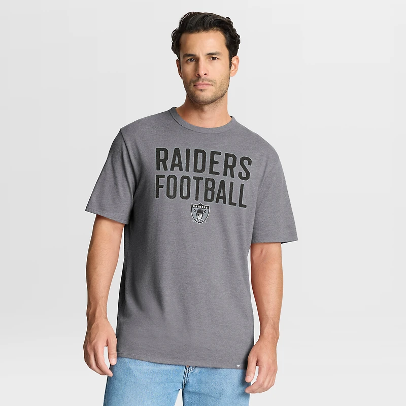 T-shirt tri-blend hommage First Down des Cardinals de l'Arizona pour homme, gris chiné, Fanatics