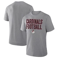 T-shirt tri-blend hommage First Down des Cardinals de l'Arizona pour homme, gris chiné, Fanatics