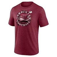 T-shirt tri-mélange Sporting Chance Heathered Cardinal des Cardinals de l'Arizona pour hommes