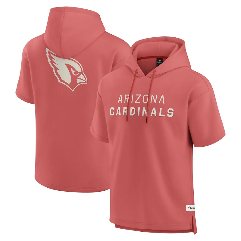Sweat à capuche manches courtes pour homme Fanatics Red Arizona Cardinals Elements Future Ground Lettering
