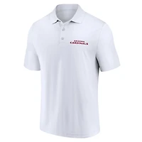 Men's Fanatics White/Cardinal Arizona Cardinals Lockup Two-Pack Polo Set