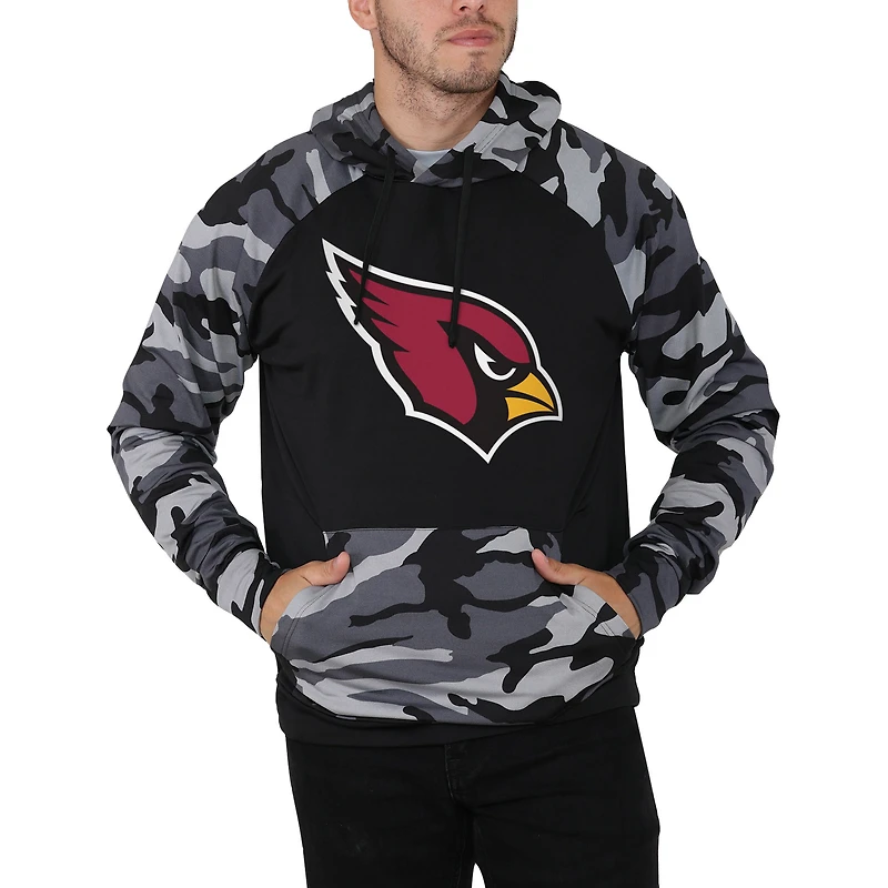 Raglan FOCO Cardinals de l'Arizona noir/camouflage pour homme - Chandail à capuchon