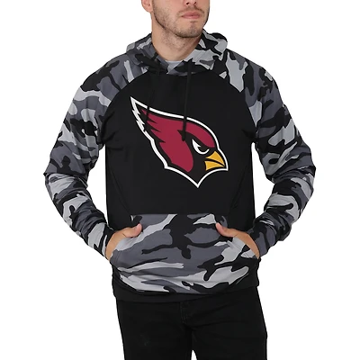 Raglan FOCO Cardinals de l'Arizona noir/camouflage pour homme - Chandail à capuchon