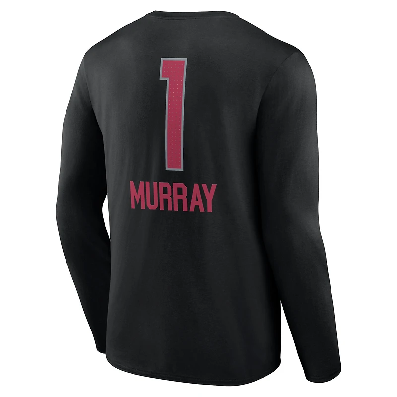 T-shirt à manches longues noir Kyler Murray pour homme, avec nom et numéro de l'équipe des Cardinals l'Arizona