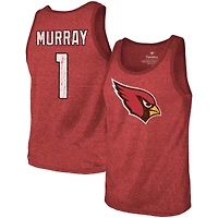 Débardeur tri-blend pour homme Kyler Murray Cardinal Arizona Cardinals avec nom et numéro