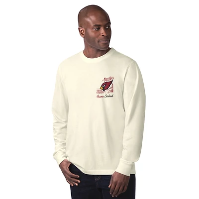 T-shirt à manches longues pour homme Margaritaville Cream Arizona Cardinals It's Five O'Clock Somewhere