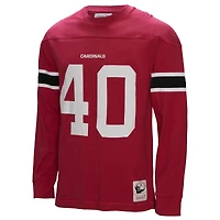 Haut à manches longues pour homme Mitchell & Ness Pat Tillman Cardinal Arizona Cardinals Throwback Retired Player Name Number