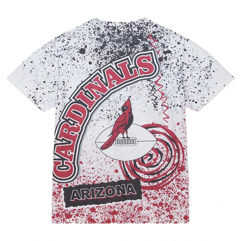 T-shirt blanc sublimé pour homme Mitchell & Ness Arizona Cardinals Team Burst