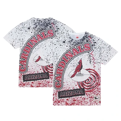 T-shirt blanc sublimé pour homme Mitchell & Ness Arizona Cardinals Team Burst