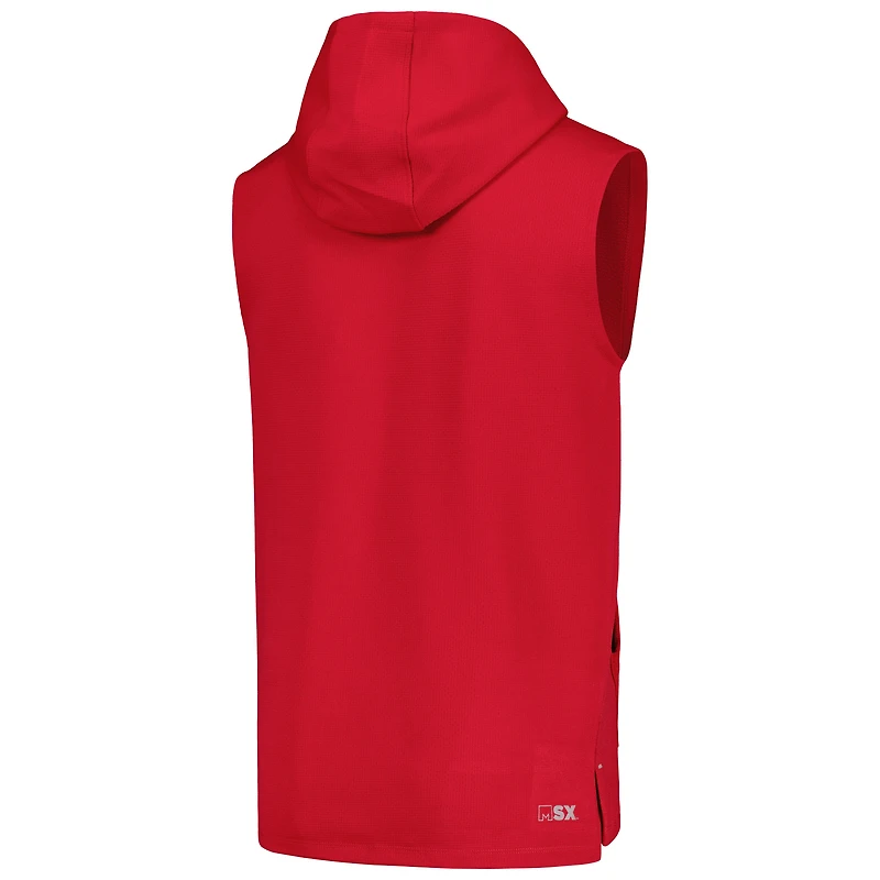 Sweat à capuche sans manches MSX by Michael Strahan Cardinal Arizona Cardinals Marathon pour hommes