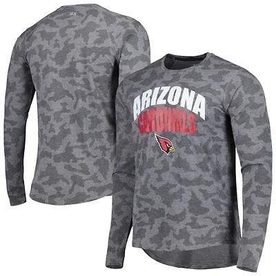 T-shirt à manches longues camouflage MSX by Michael Strahan pour homme des Cardinals de l'Arizona, gris