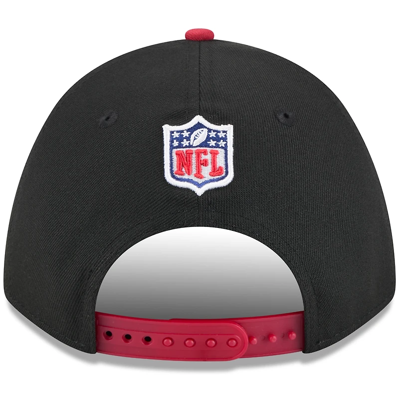 Men's New Era Black/Cardinal Arizona Cardinals 2025 NFL Draft 9FORTY A-Frame M-Crown Adjustable Hat
