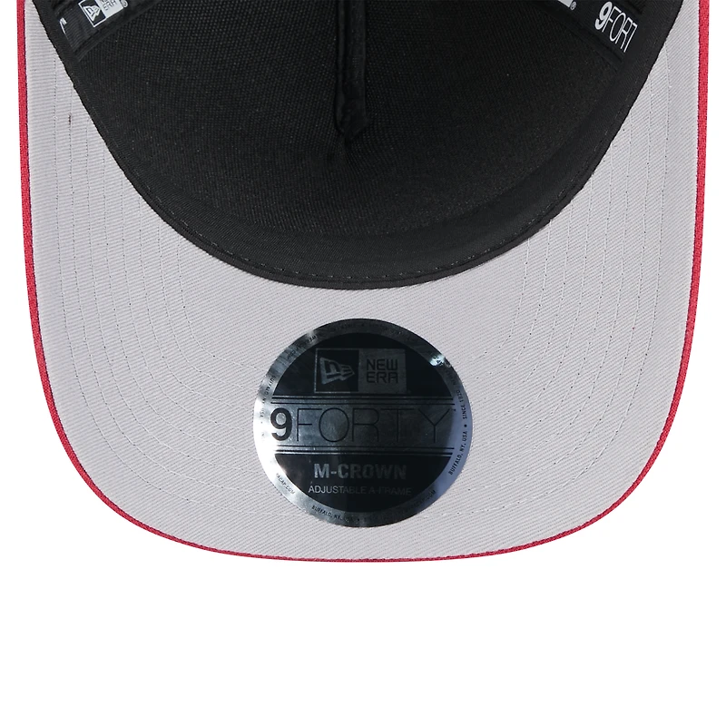 Men's New Era Black/Cardinal Arizona Cardinals 2025 NFL Draft 9FORTY A-Frame M-Crown Adjustable Hat