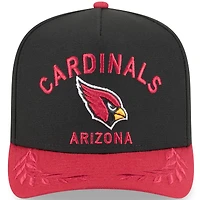 Casquette snapback A-Frame 9FIFTY noire/cardinale New Era pour homme, Arizona Cardinals, repêchage NFL 2025
