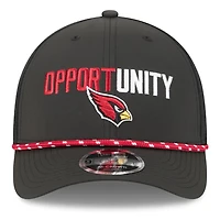 Casquette ajustable New Era Arizona Cardinals 2025 Inspire Change 9FORTY M-Crown noire pour homme