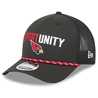 Men's New Era Black Arizona Cardinals 2025 Inspire Change 9FORTY M-Crown Adjustable Hat