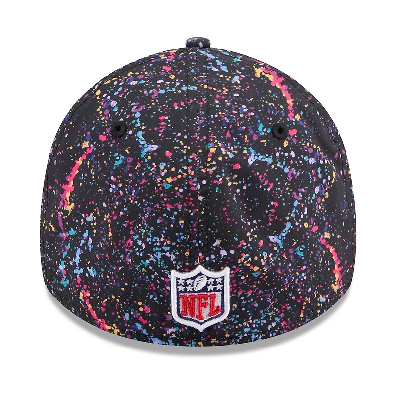 Casquette New Era noire Arizona Cardinals 2025 NFL Crucial Catch 39THIRTY Flex pour homme