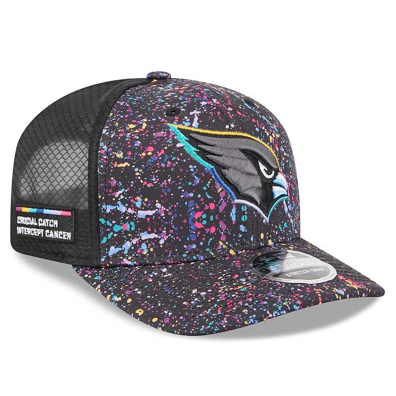 Men's New Era Black Arizona Cardinals 2025 NFL Crucial Catch 9SEVENTY Adjustable Hat