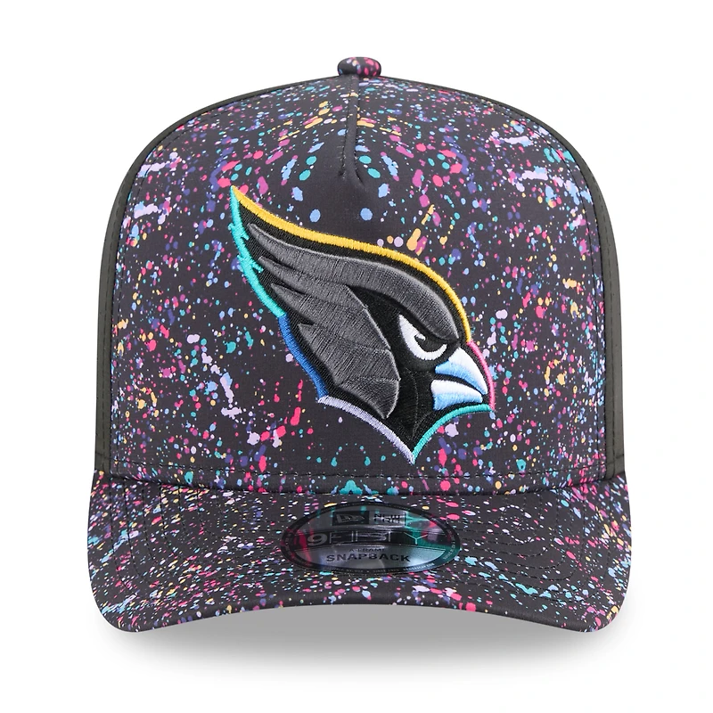 Men's New Era  Black Arizona Cardinals 2025 NFL Crucial Catch A-Frame 9FIFTY Snapback Hat
