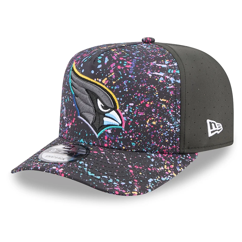 Men's New Era  Black Arizona Cardinals 2025 NFL Crucial Catch A-Frame 9FIFTY Snapback Hat