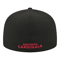 Casquette ajustée New Era Arizona Cardinals 59FIFTY noire pour homme