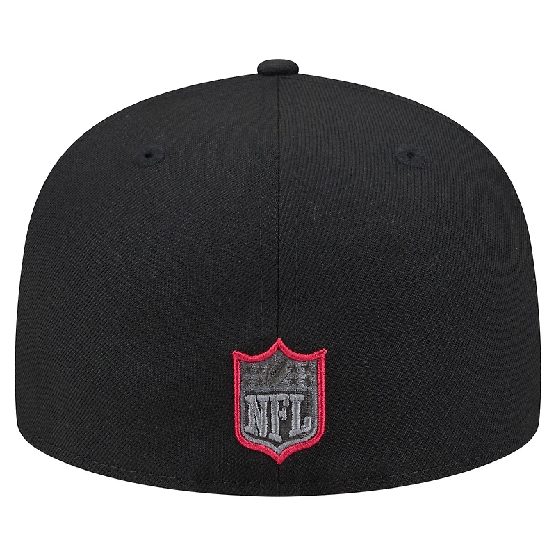 Men's New Era  Black Arizona Cardinals Color Pop 59FIFTY Fitted Hat