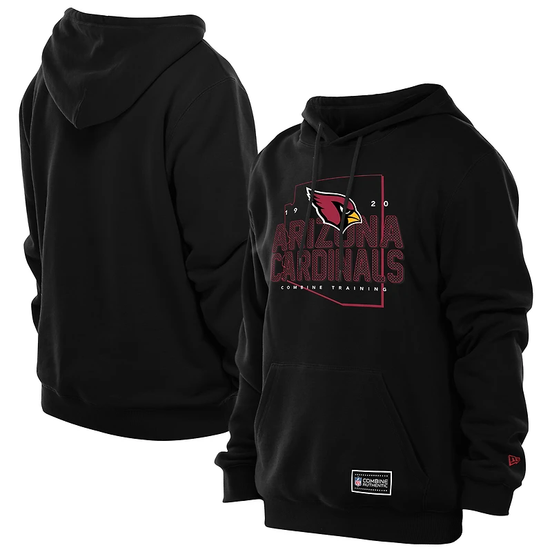 Sweat à capuche noir Arizona Cardinals Combine Authentic Local State de New Era pour homme