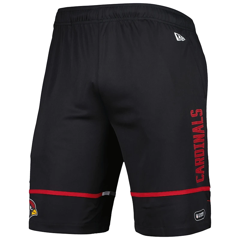Short d'entraînement New Era Arizona Cardinals Combine Authentic Rusher noir pour homme