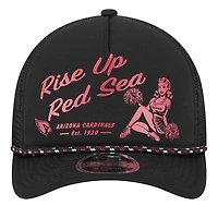 Men's New Era Black Arizona Cardinals Gas Station 9FORTY A-Frame M-Crown Adjustable Trucker Hat