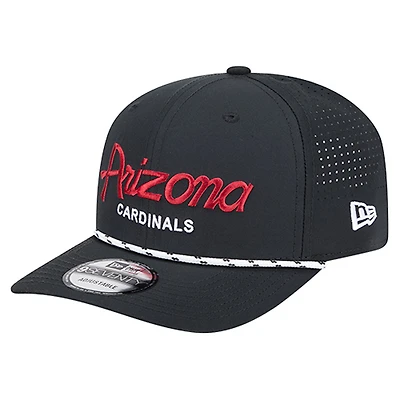 Casquette ajustable 9SEVENTY noire New Era pour homme avec inscription Arizona Cardinals
