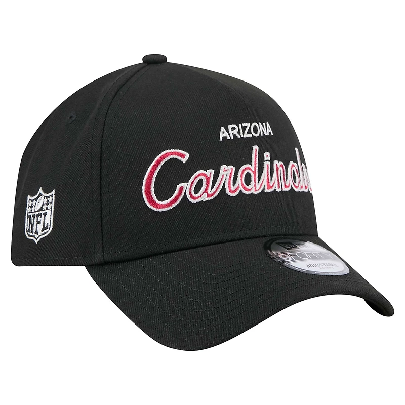 Casquette ajustable Smith 9FORTY noire New Era pour homme des Arizona Cardinals